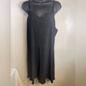 Vans Black Solid Black Textured Dress Women’s Size XL NWT Benton Cami Dress
